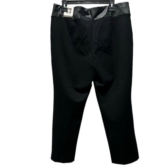 Anne Klein Ankle Pants Size XL Black Stretch - Picture 2 of 9